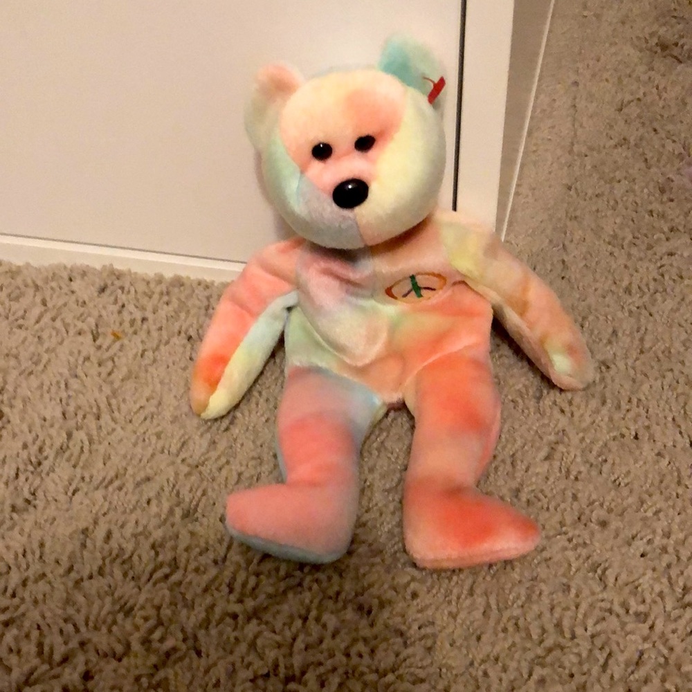 Multi colored, beanie baby